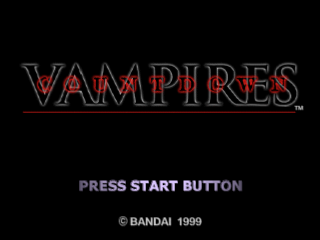 Countdown Vampires title screen for Playstation
